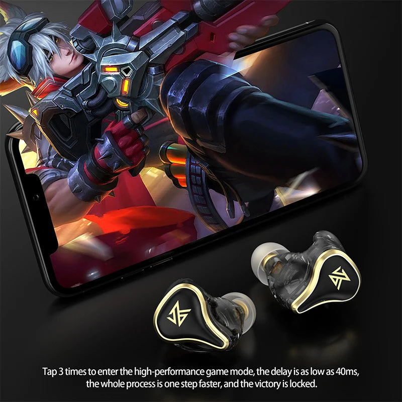 KZ SK10 Pro TWS Earphones Bluetooth 5.2 Wireless Hybrid HiFi Game Earbuds Noise Cancelling Sport Monitor Headset Z3 SKS S2 Z1PRO