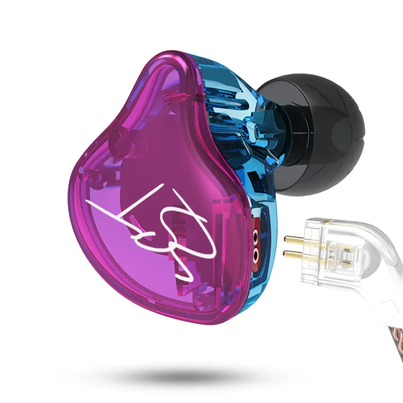 KZ ZST Wired Earphone Detachable Cable In Ear Monitor Noice Cancelling Headset HiFi Music Sport Game Phone Earbuds Headphones