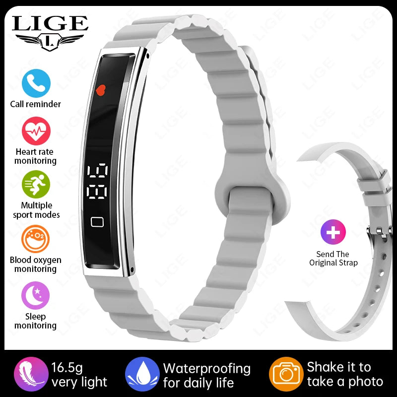 Smart Health Bracelet: Fitness & Health Tracker with Stress and Heart Rate Monitoring.