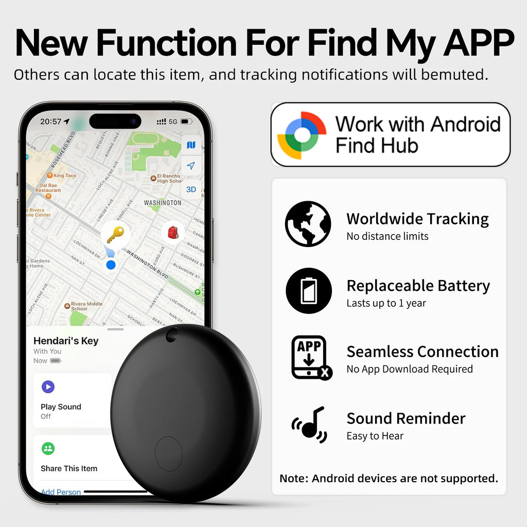 Android Anti-lose Tracker for Google Find My Positioning Far Away Finder Voice Locate Suitcase Keys Bag Toys Smart Airtag