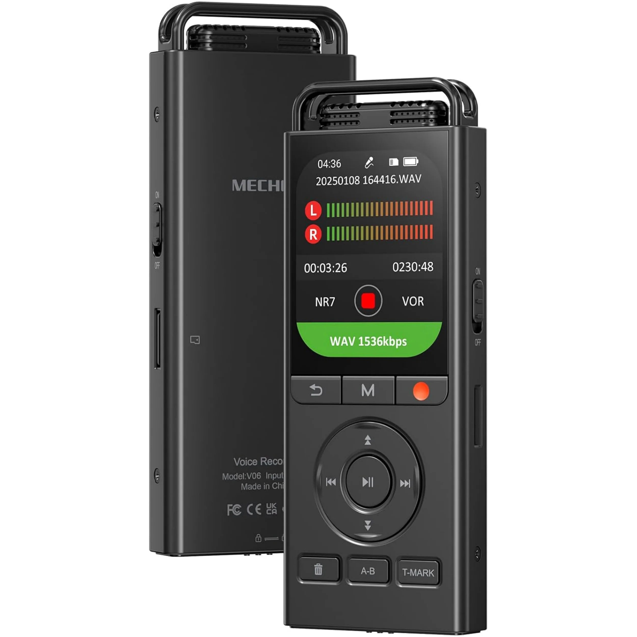 144GB (16GB+128GB) Digital Voice Recorder with Playback: Voice-activated Recorder for Presentations, Conferences and Interviews
