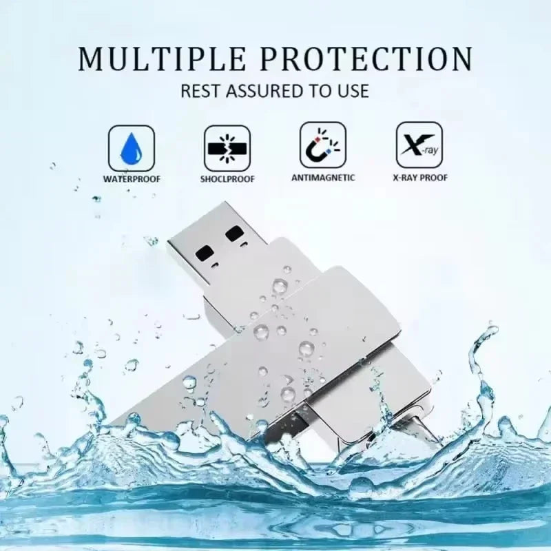 16TB USB 3.2 Flash Drive Type-C Dual Port High Speed Storage
