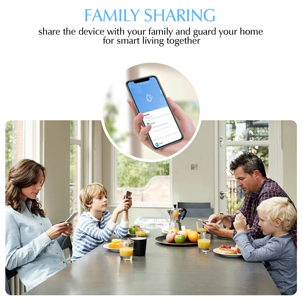 ZigBee Water Leak Sensor – Tuya SmartLife Flood Alarm Detector for Smart Home Security