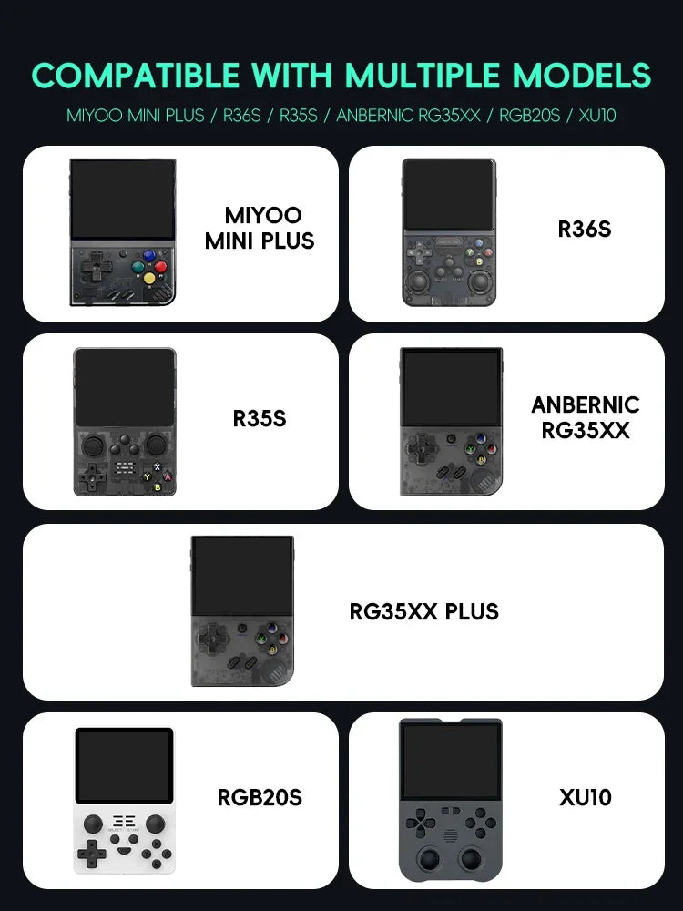 DATA FROG Case for Anbernic RG35XX Plus Miyoo Mini Plus R36S R35S Cases EVA Cover Protable Bag Gaming Accessories