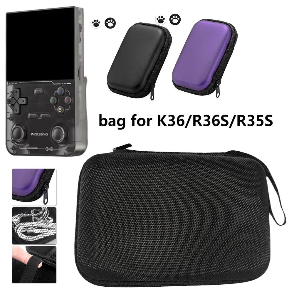 Carrying Case Impact and Drop Resistant Portable Travel Case Game Console Storage Bag for K36/R36S/R35S Handheld Game Console