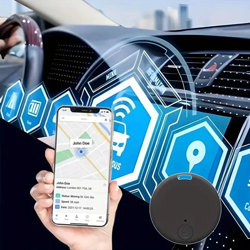 1-5 Pcs Smart Bluetooth GPS Tracker For Kids Bag Mini Round GPS Tracker Pets Locator Tracker Vehicle Tracking Anti-Lost Locator