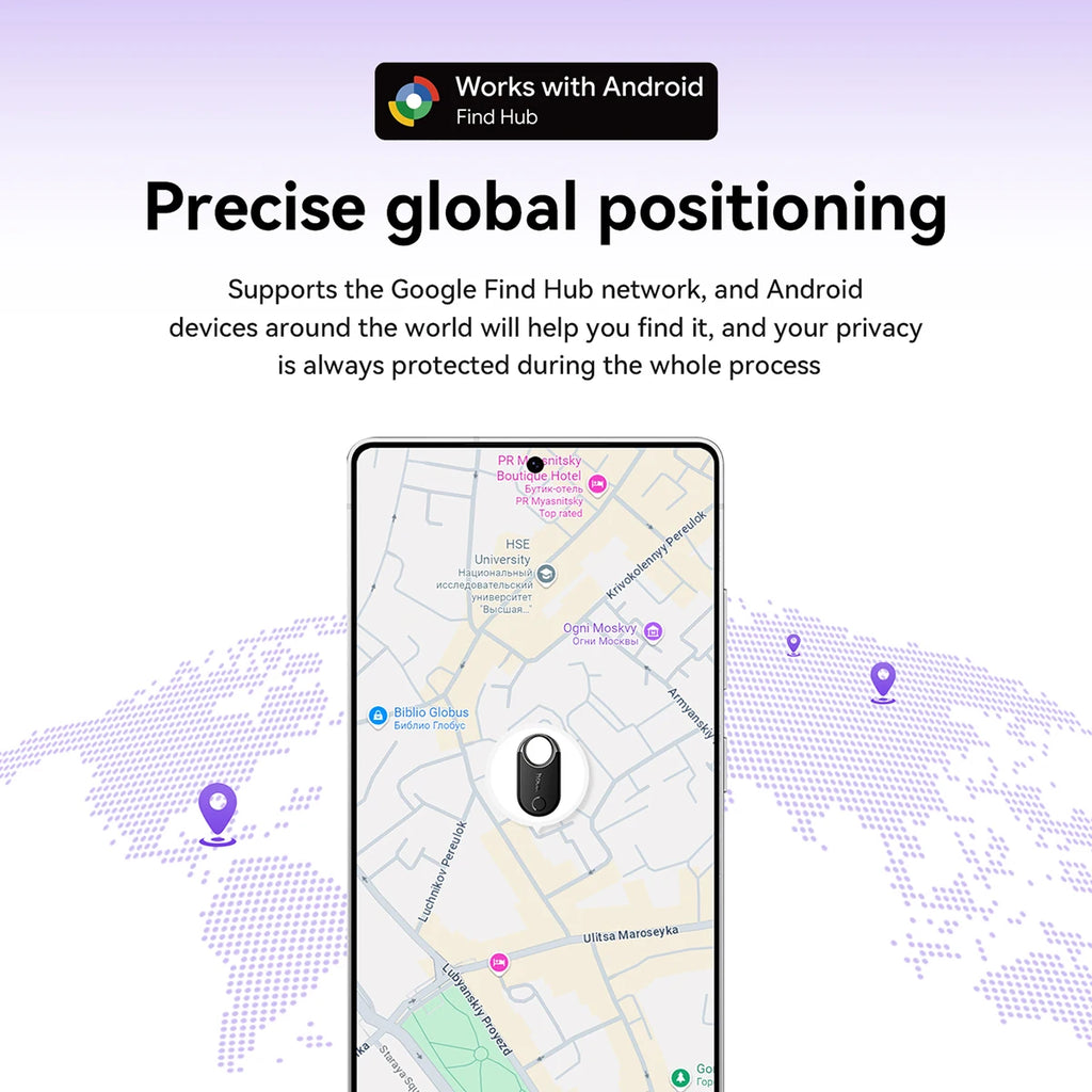 E98A GPS Tracker Bluetooth Smart Tag Android Google Find My Device Locator Finder Anti-Lost Global Positioning