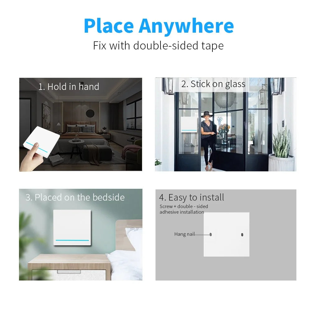 Remote 86 smart remote control switch AC110v 220v 10A relay LED lamp switch household RF433Mhz 1/2/3 gang wireless switch