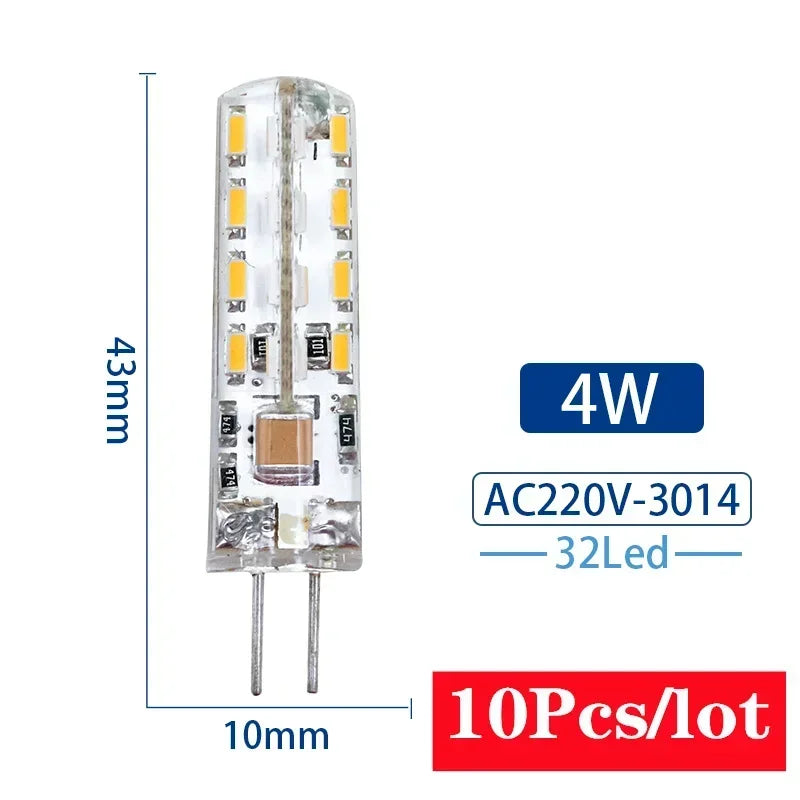 10PCS G4/G9 LED Corn Bulbs AC220V – 3W to 12W 360° Halogen Replacement Lamps