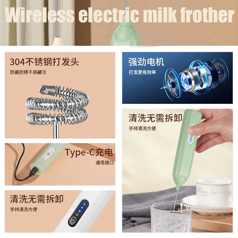 Hot sale Electric Milk Frother Handheld Egg Beater Foamer Coffee Maker Electric Blender Mixer Mini Portable Blender Kitchen Tool