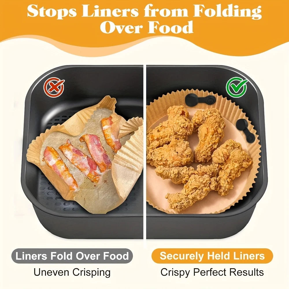6pcs/2sets Magnetic Silicone Buckles for Air Fryer - Non-Stick Parch Clips, Magnetic Fasteners, Compatible with /Air Fryer Ovens