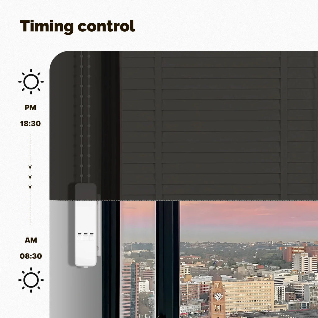 MOES Tuya Zigbee Smart Chain Roller Blinds Shade Shutter Drive Electric Curtain Motor App Control Works with Alexa Google Home
