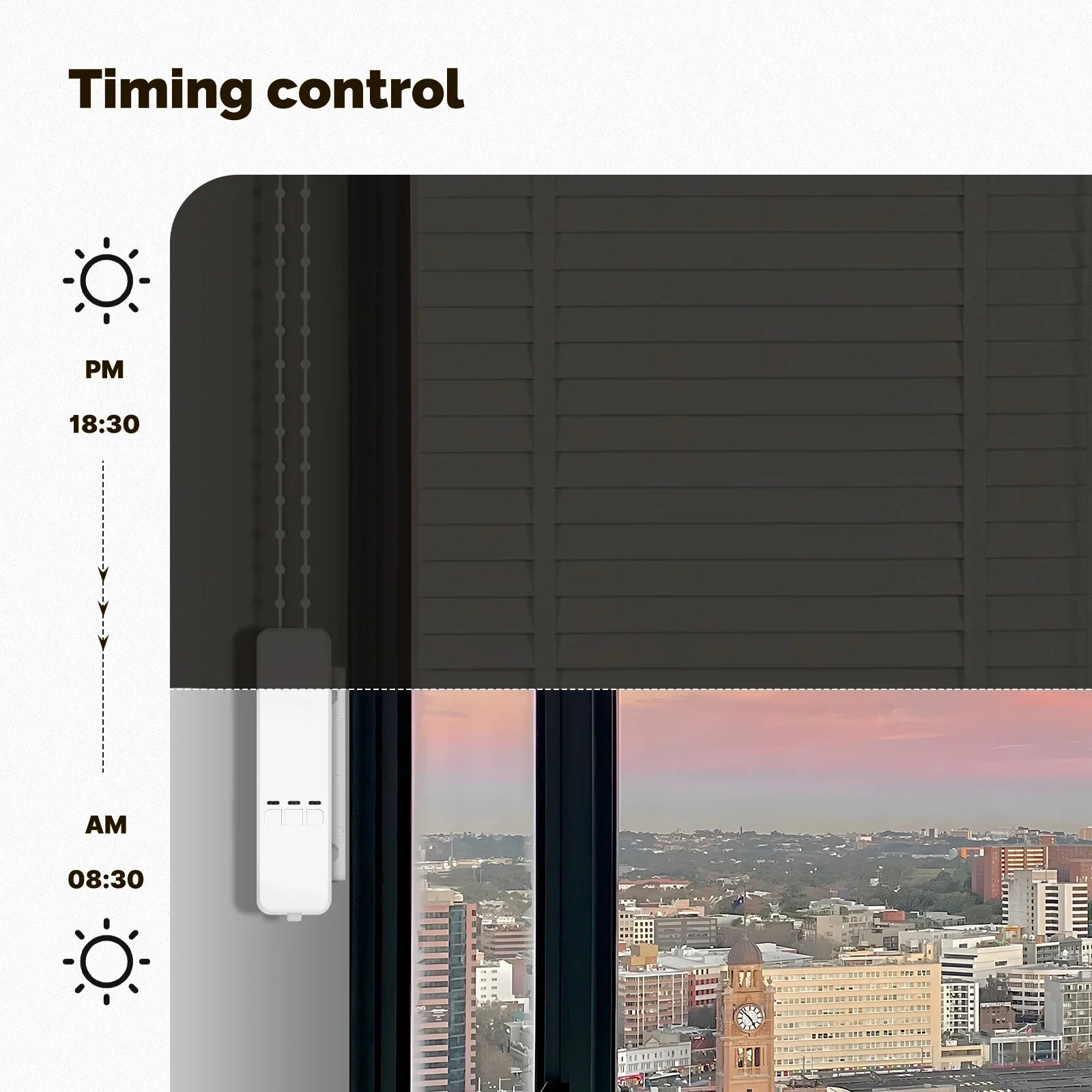 MOES Tuya Zigbee Smart Chain Roller Blinds Shade Shutter Drive Electric Curtain Motor App Control Works with Alexa Google Home
