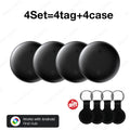 1-4Pcs Smart Anti-lost Tag Compatible with Google Find Hub Waterproof GPS Tracker Tag with Silicone Case for Keys Luggage Wallet