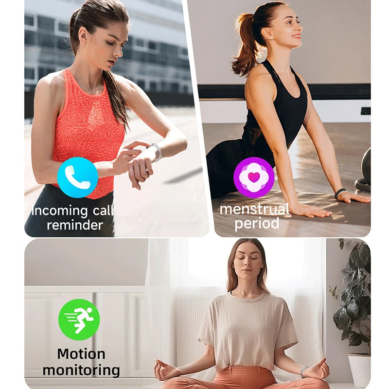 New Health Smart Bracelet Men Women Fitness Sports Band Stress Test HRV Monitor Waterproof Pedometer Smart Watch for Android iOS