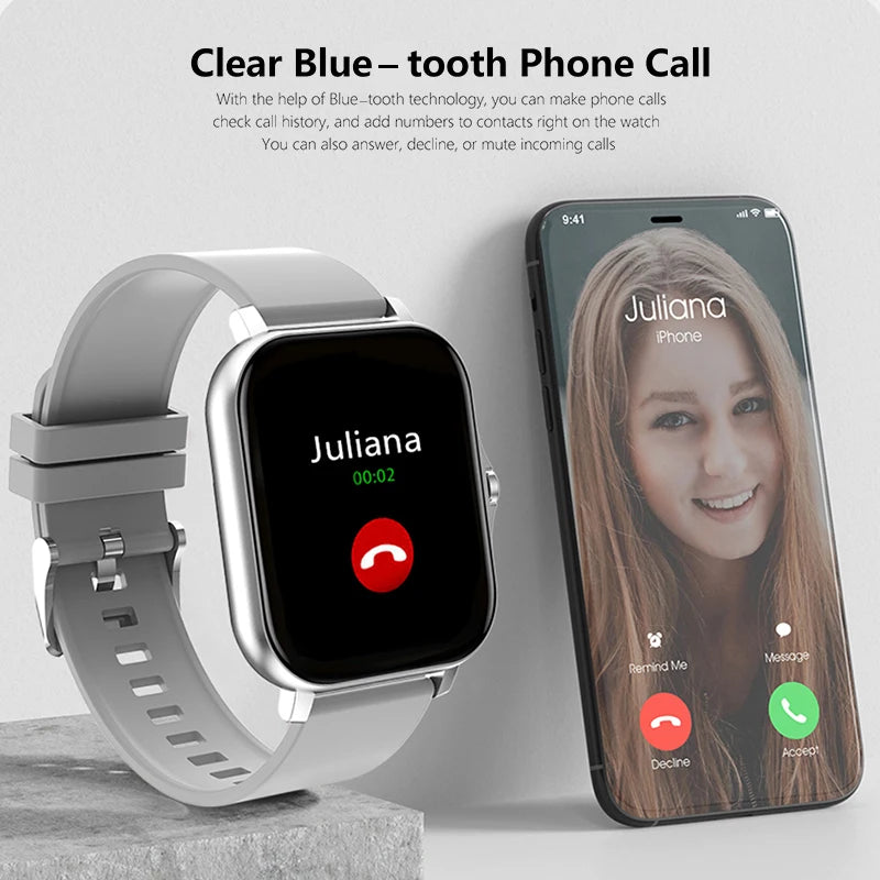 Sports Smart Watch Fitness Clock Health Monitor Waterproof Smartwatch BT Call Wrist Watches for Men Women IOS Android Phone 2026