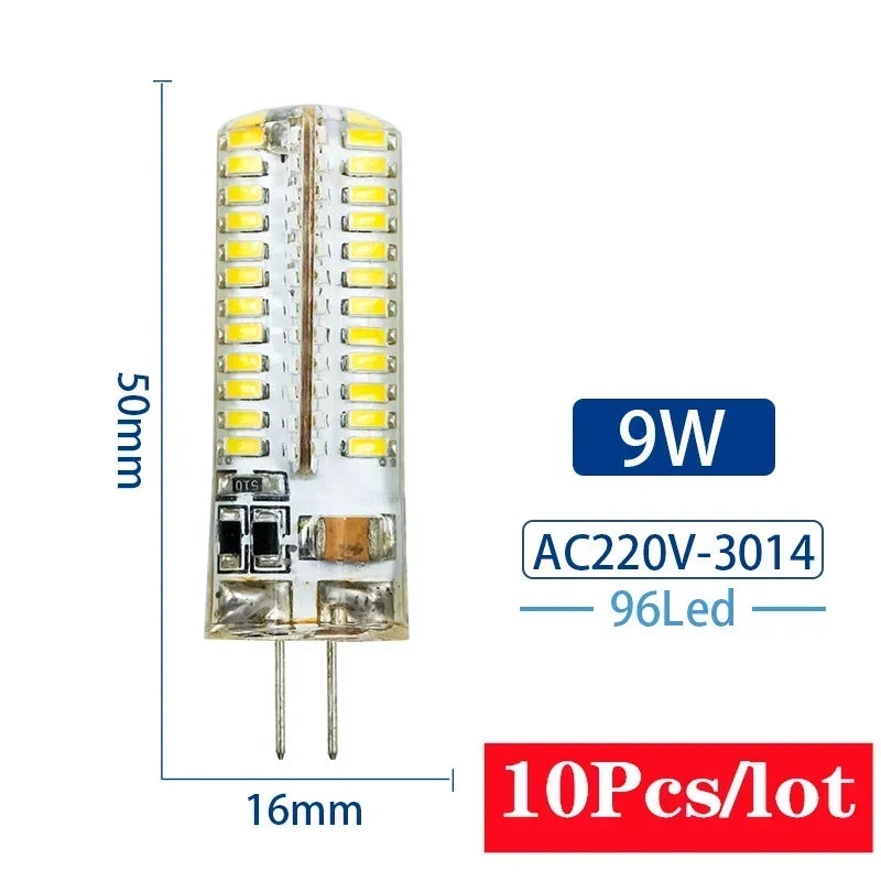 10pcs/lot G4 G9 LED Lamp 3W 5W 7W 9W 10W 12W Corn Bulb AC 220V SMD 2835 3014 Lampada Led Light 360 Degrees Replace Halogen Lamps