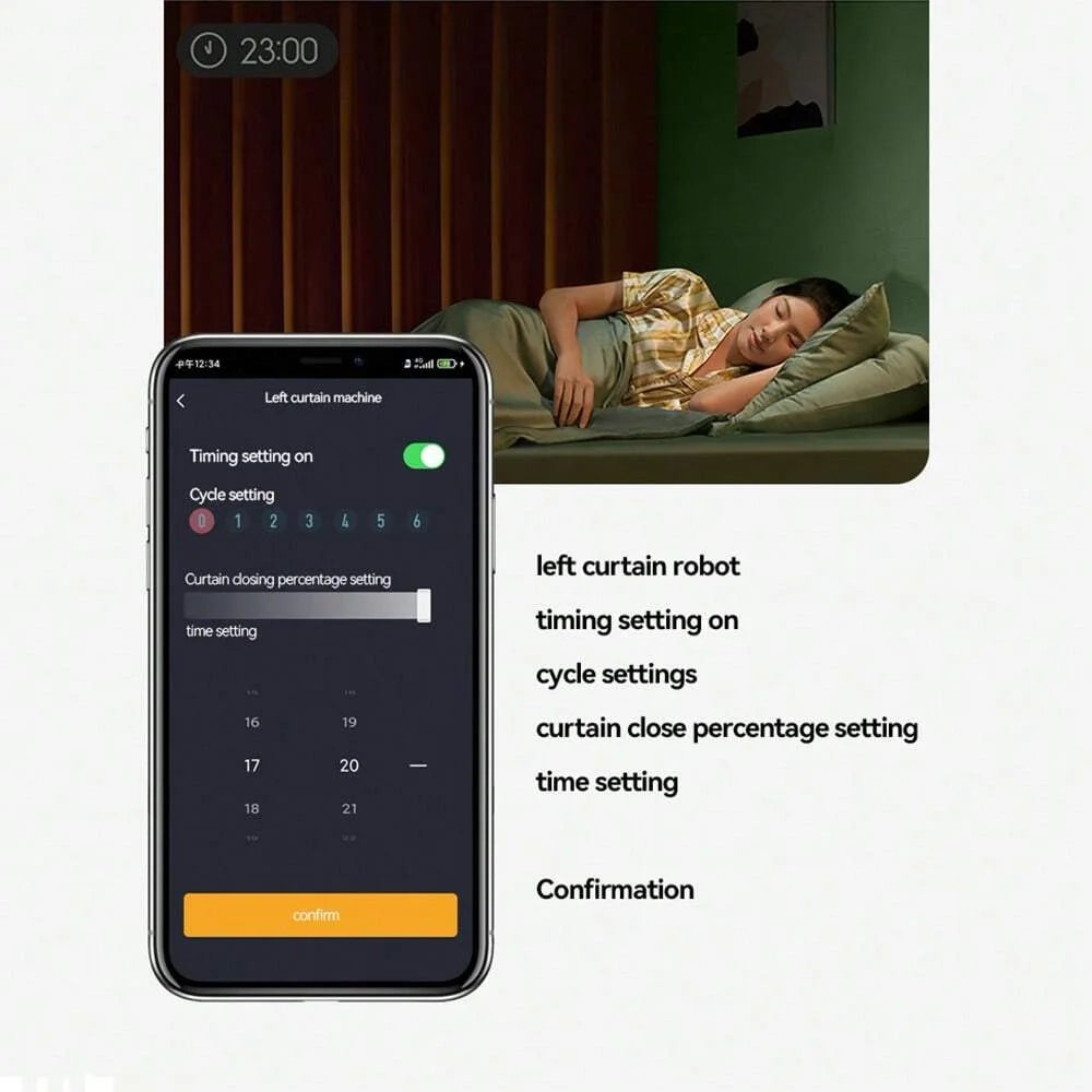 WIFI Smart Electric Curtain Robot Remote Control&Voice&APP control For Roman  Curtains Track Work With Alexa Google Home