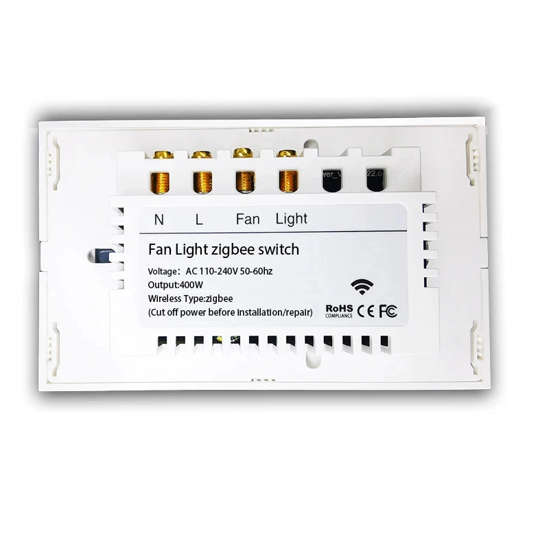 zigbee Smart Wifi Fan Light Switch EU/AU Ceiling Fan Lamp Switch Smart Life APP Works With Alexa Google Home