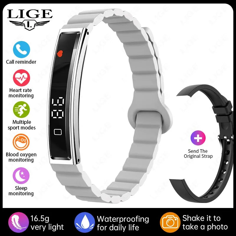 Smart Health Bracelet: Fitness & Health Tracker with Stress and Heart Rate Monitoring.