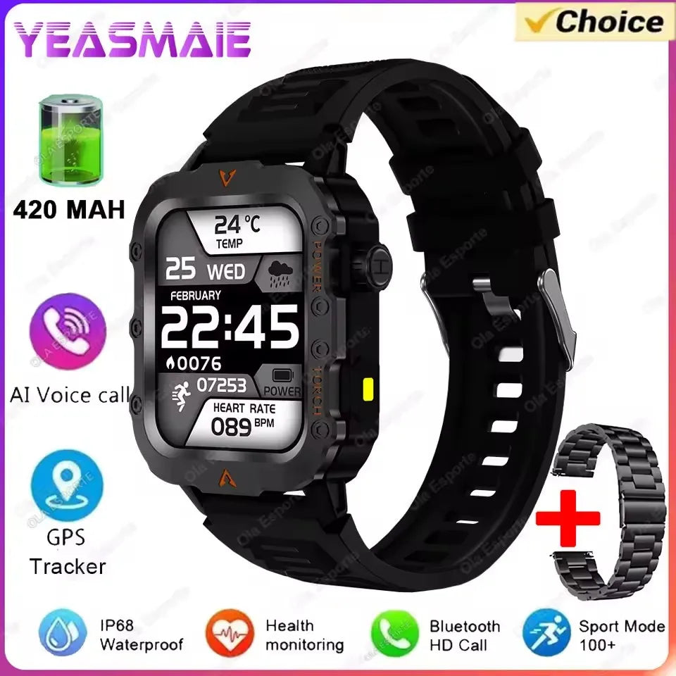 2026 Rugged Military Smartwatch: Ultimate Durability for Extreme Outdoor Adventures.