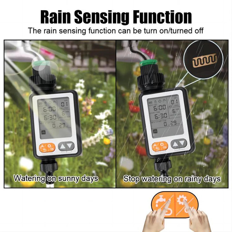 Outdoor Garden Watering Timer Electronic Automatic Irrigation Controller Plastic Intelligence Lcd Display Valve Watering Control