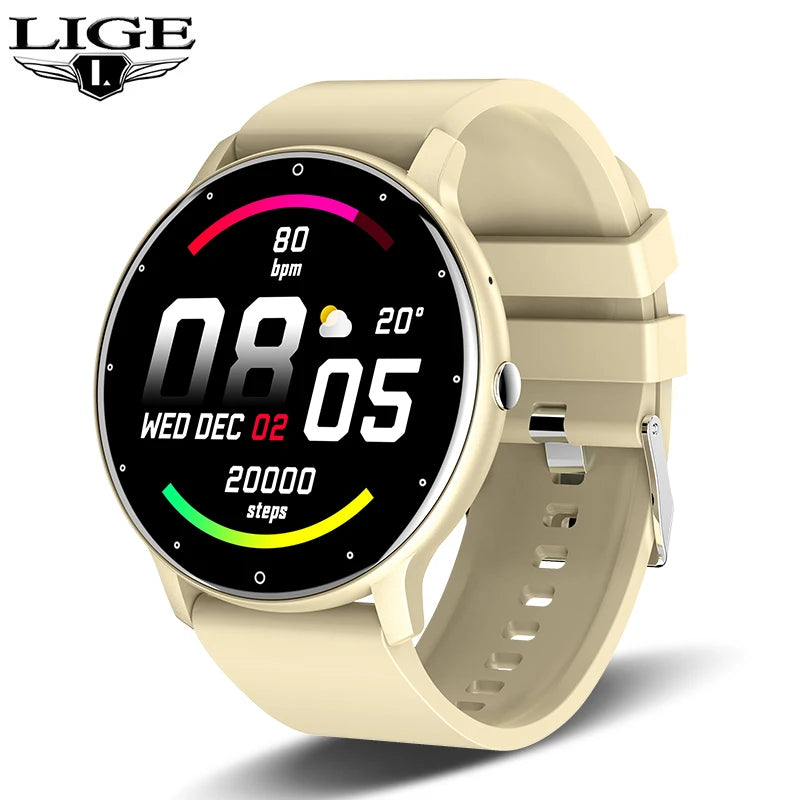 LIGE Smart Watch: Full-Touch Bluetooth Calling Fitness Tracker