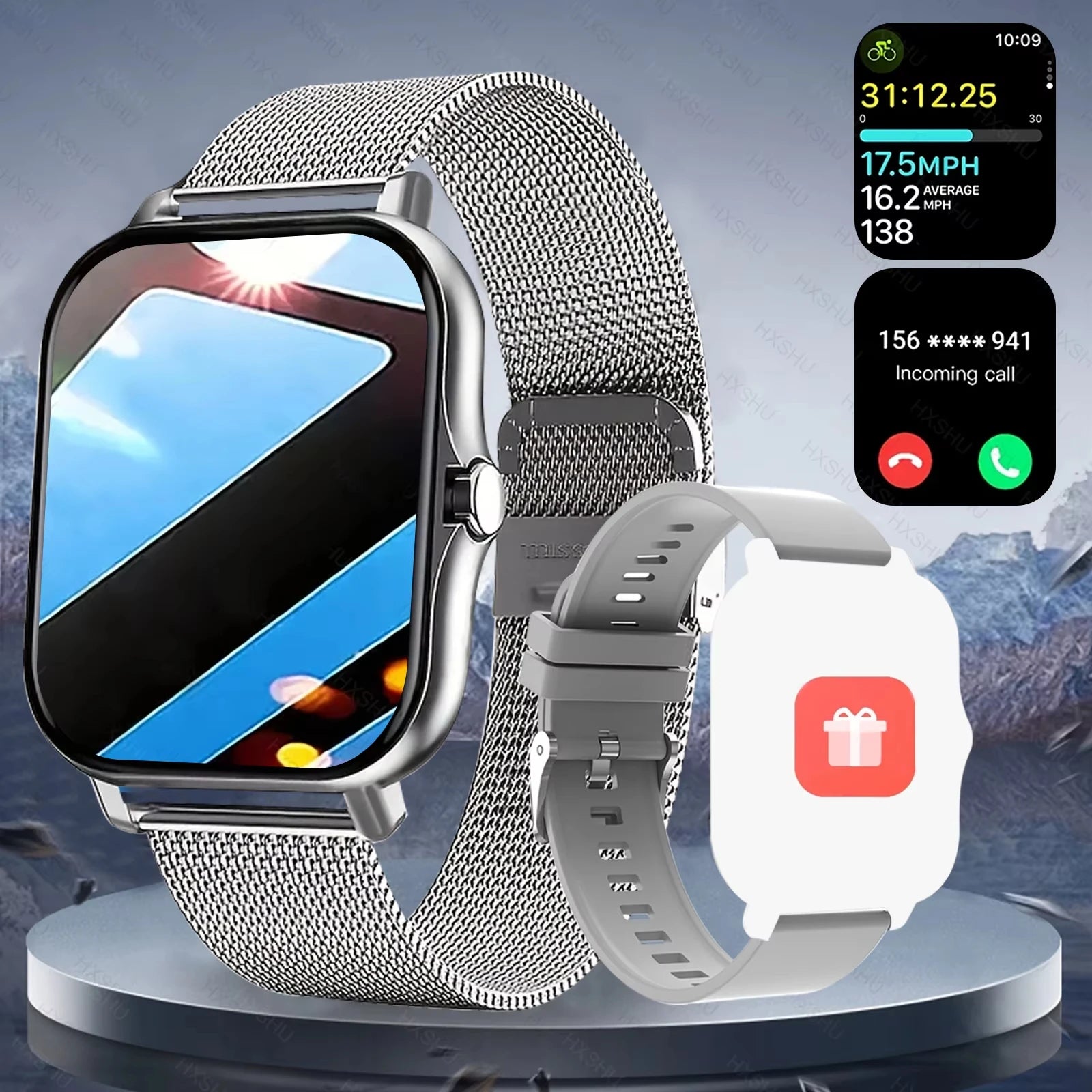 LAXASFIT 2025 Smartwatch: Fitness tracking with Bluetooth calling