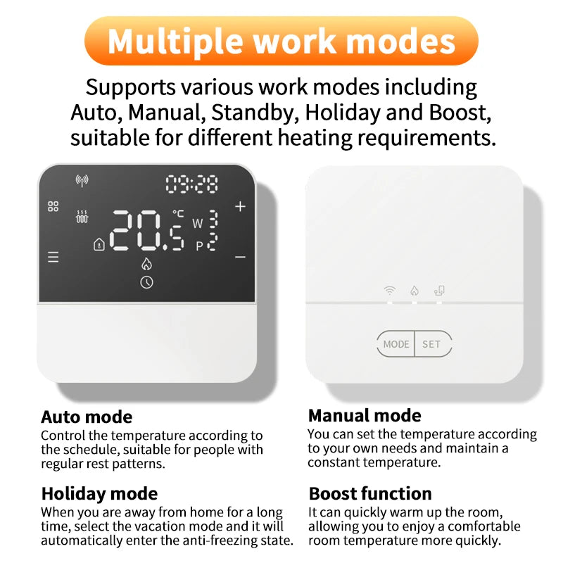 Opentherm Wireless Boiler Thermostat Heating Room Thermostat For Gas Boiler Battery Thermostat Wireless Temperature Controller