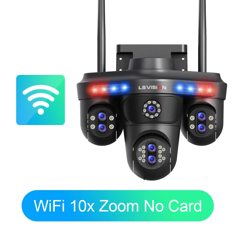 كاميرا مراقبة خارجية PTZ من LS VISION بتقنية واي فاي - كاميرا تتبع تلقائي للاستخدام الخارجي