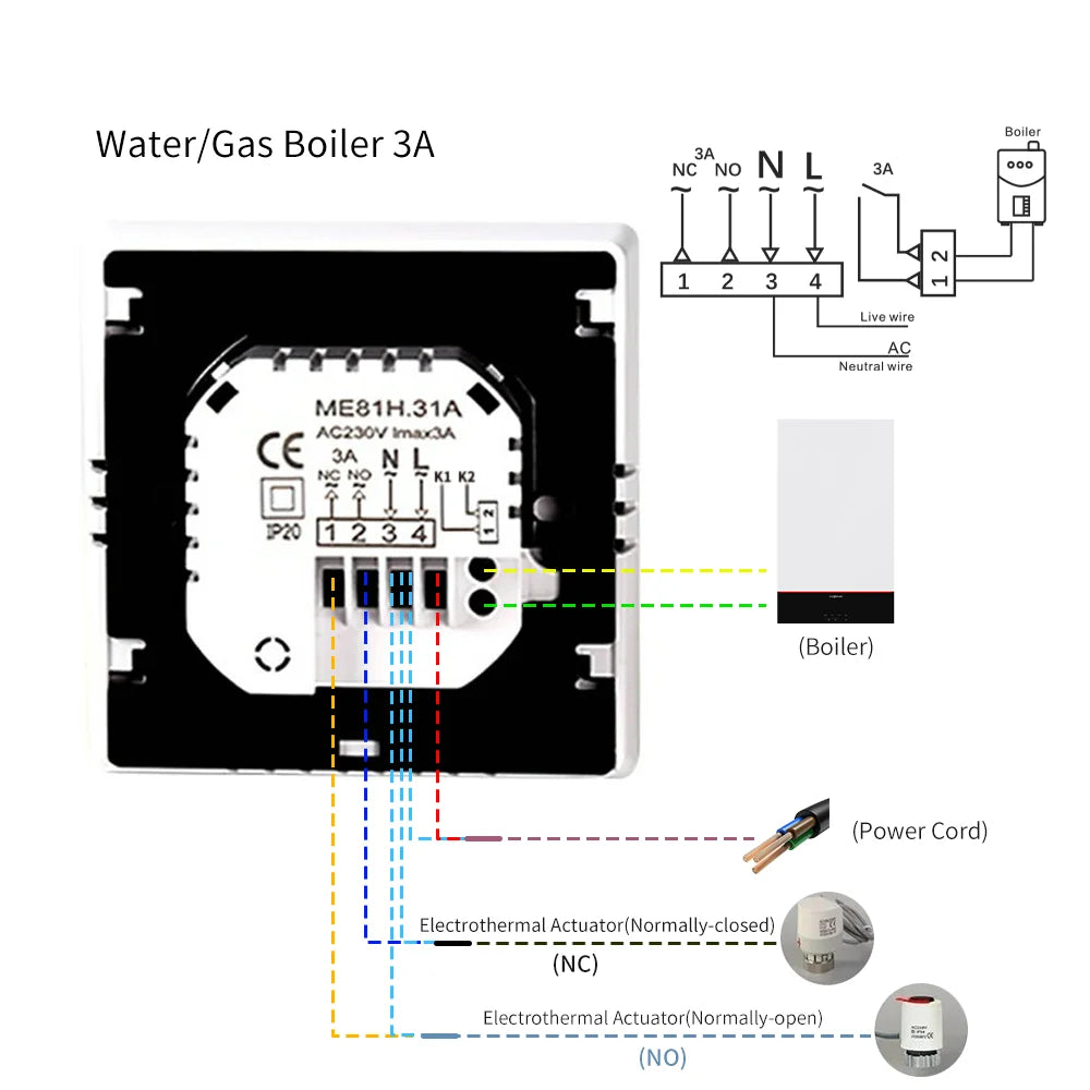 Tuya Smart Floor Heating Thermostat – WiFi Digital Temperature Controller for 220V Warm Floor (Alexa Compatible)
