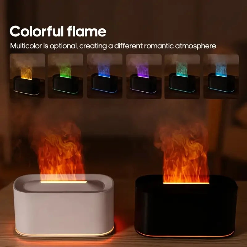 Colorful Flames Air Humidifier Essential Oils Humidifiers Flame Aroma Humidifier Mini Aroma Diffuser Aromatherapy USB Sprayer