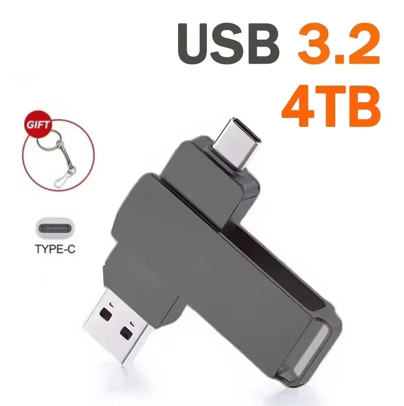 16TB USB 3.2 Flash Drive Type-C Dual Port High Speed Storage
