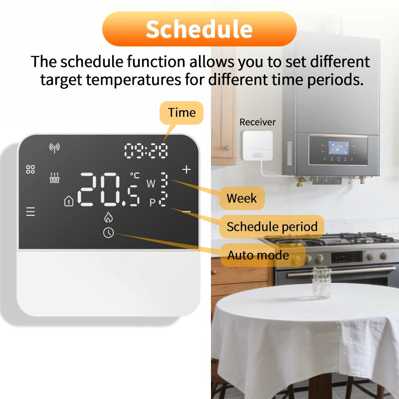 Opentherm Wireless Boiler Thermostat Heating Room Thermostat For Gas Boiler Battery Thermostat Wireless Temperature Controller