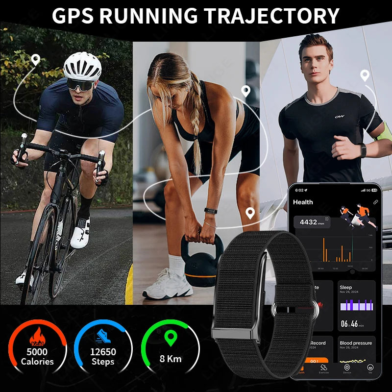 LIGE 2026 Smart Watch Men Women Heart Rate Blood Pressure Monitor Pedometer Waterproof Sports Bracelet Fitness Tracker Smartband