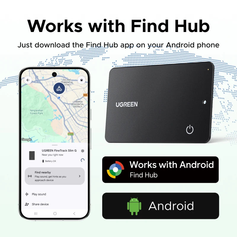 UGREEN Smart Tracker – أداة تعقب العناصر من Find Hub لأجهزة أندرويد