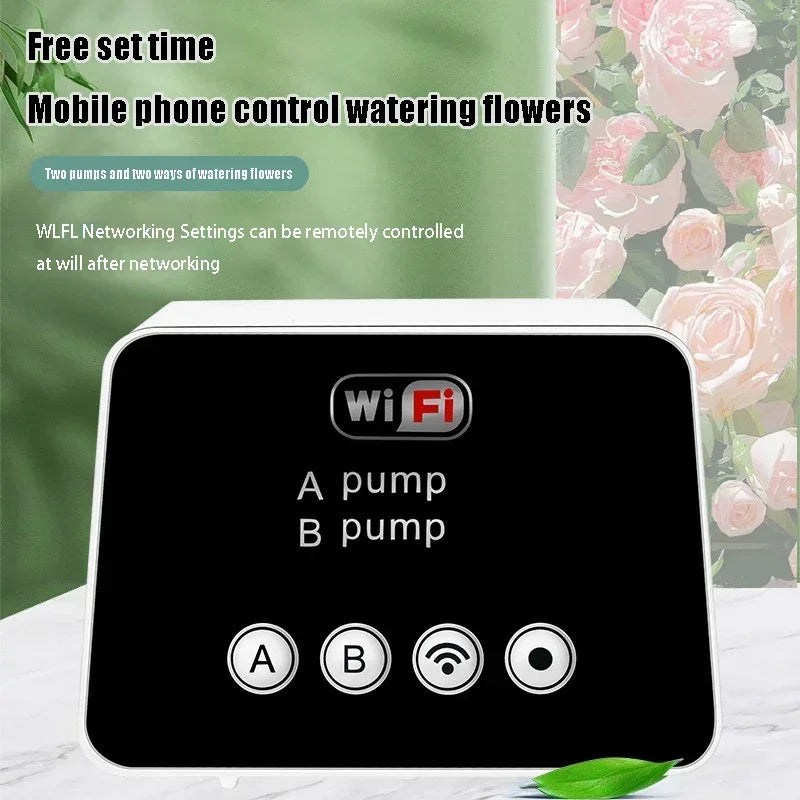 Smart WIFI Watering Device Double Pump Timed Automatic adjustable Drip Irrigation Timer System Wifi  Controller for Garden