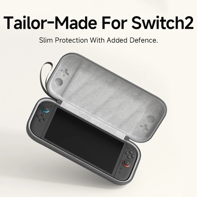 Hagibis Portable Carrying Case for Switch 2 Traveling Bag Hard Shell NS Accessories Protective Cover 10 Games Cartridge NS2 Case