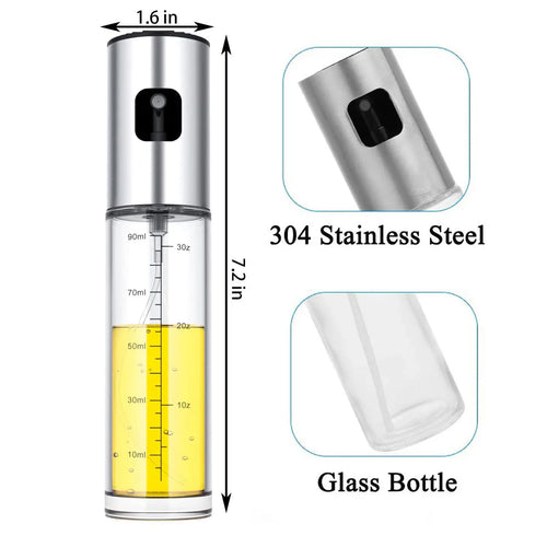 100ml Glass Olive Oil Spray Mister for Cooking, Salad, and BBQ.