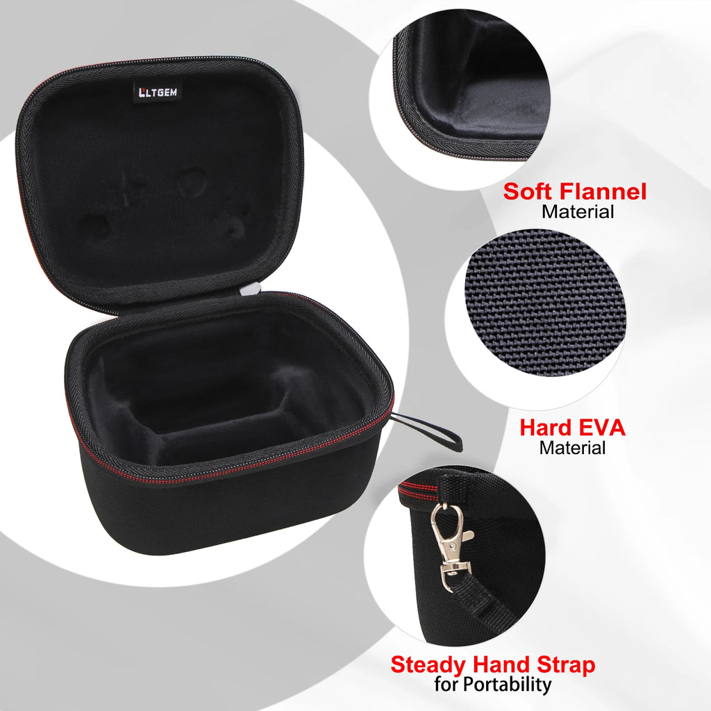 LTGEM EVA case for 8Bitdo Ultimate 2/Ultimate Bluetooth Controller with Charging Dock (Black) - Travel Carrying Storage Bag
