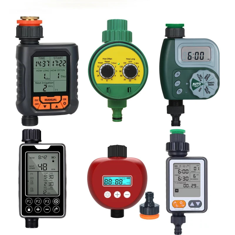 Outdoor Garden Watering Timer Electronic Automatic Irrigation Controller Plastic Intelligence Lcd Display Valve Watering Control