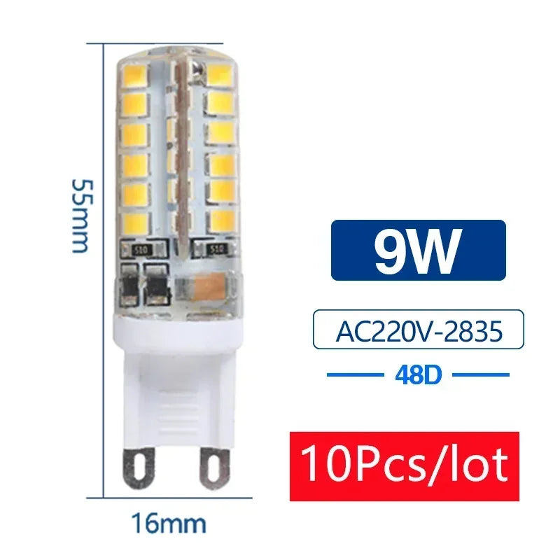 10PCS G4/G9 LED Corn Bulbs AC220V – 3W to 12W 360° Halogen Replacement Lamps