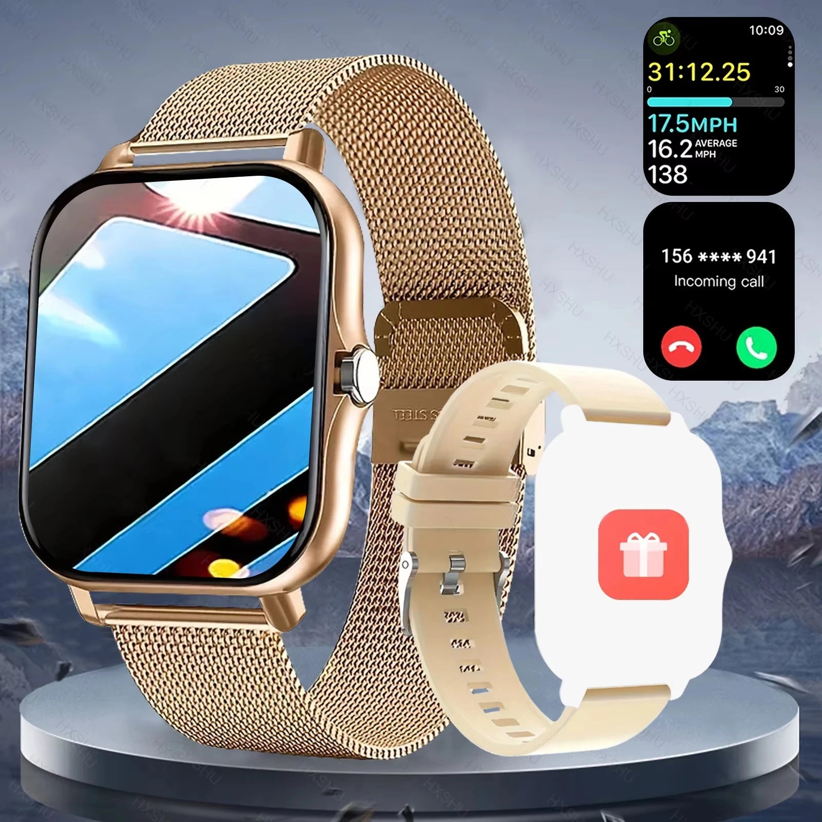 LAXASFIT 2025 Smartwatch: Fitness tracking with Bluetooth calling