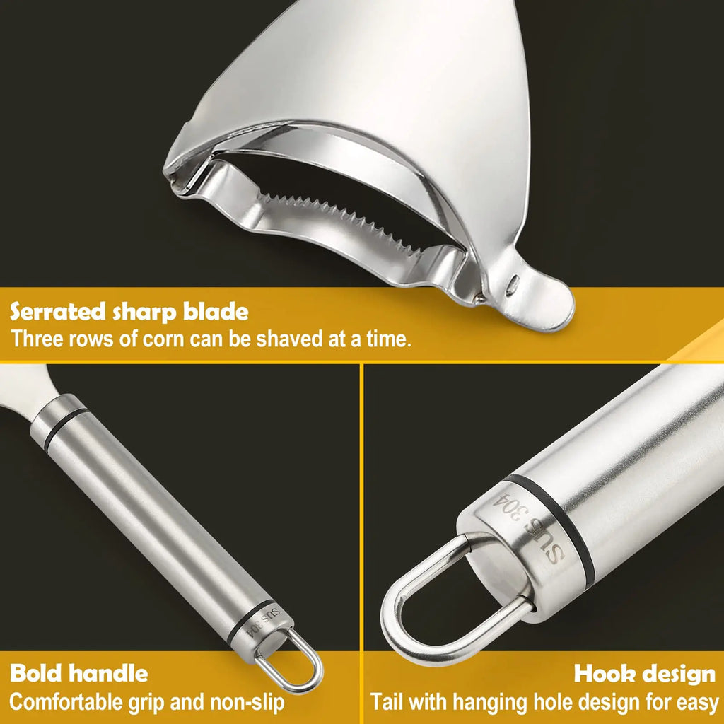 Corn Peeler For Corn On The Cob Stripper Tool, Removes Corn Kernels From Cobs In Seconds, Kitchen Gadget Stripping Tool