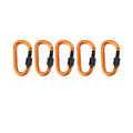 5PCS Aluminum Carabiner Hook Quickdraws D-Ring Key Chain Clip Camping Keyring Snap Hook Outdoor Travel Kit Outdoor Accessries