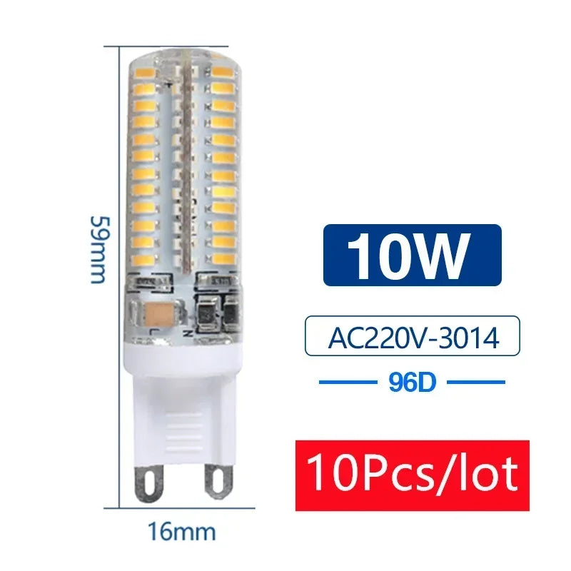 10PCS G4/G9 LED Corn Bulbs AC220V – 3W to 12W 360° Halogen Replacement Lamps