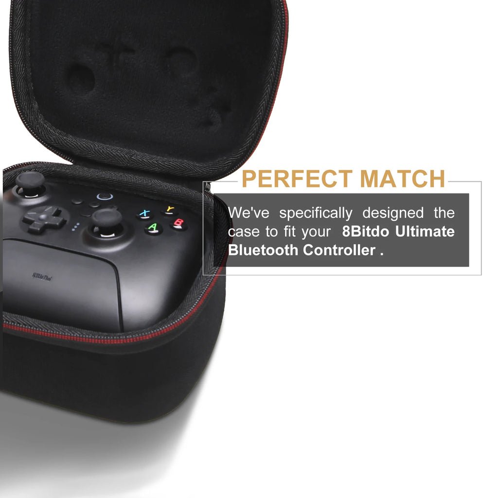 LTGEM EVA case for 8Bitdo Ultimate 2/Ultimate Bluetooth Controller with Charging Dock (Black) - Travel Carrying Storage Bag
