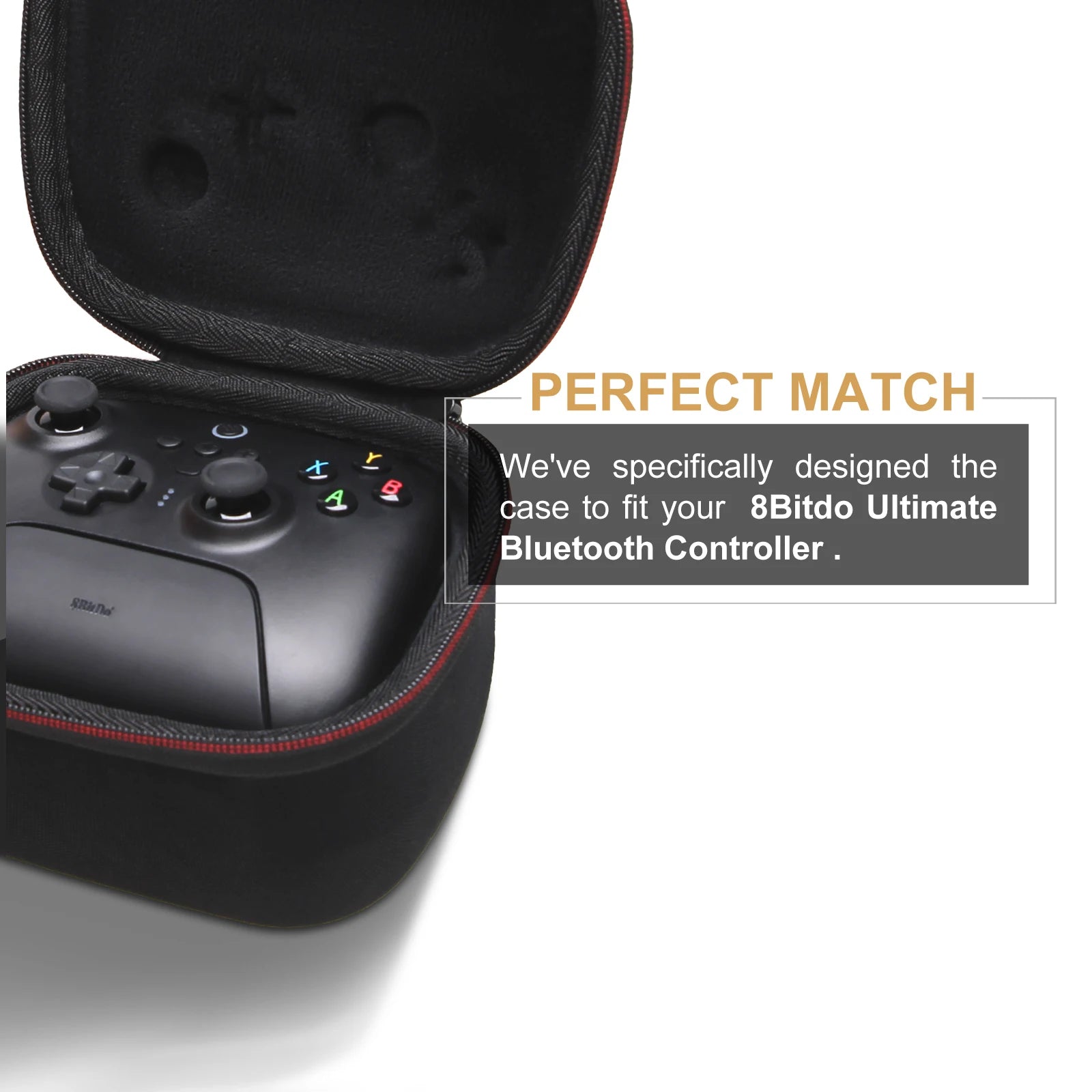 LTGEM EVA case for 8Bitdo Ultimate 2/Ultimate Bluetooth Controller with Charging Dock (Black) - Travel Carrying Storage Bag