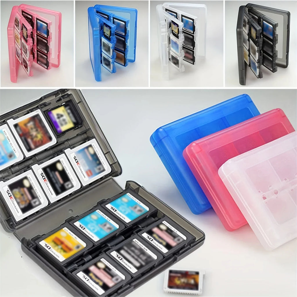 28-in-1 Game Card Case ABS Compact Holder for New 3DS/XL, DSi, DS & 2DS/XL - Durable Cartridge Storage Box Protecto