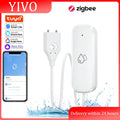 مستشعر تسرب المياه بتقنية ZigBee - كاشف إنذار الفيضان Tuya SmartLife لأمن المنزل الذكي